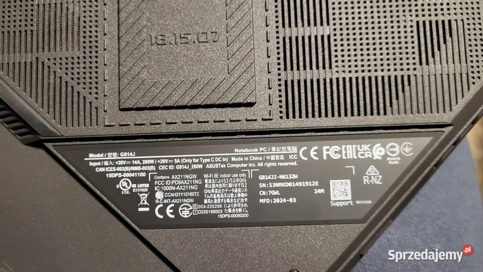 ASUS Rog Strix G18 240HZ G814J Asus Tarnogród