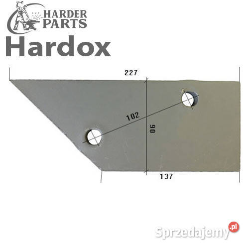 Płoza krótka HARDOX 24061912P części do pługa nieuszkodzony