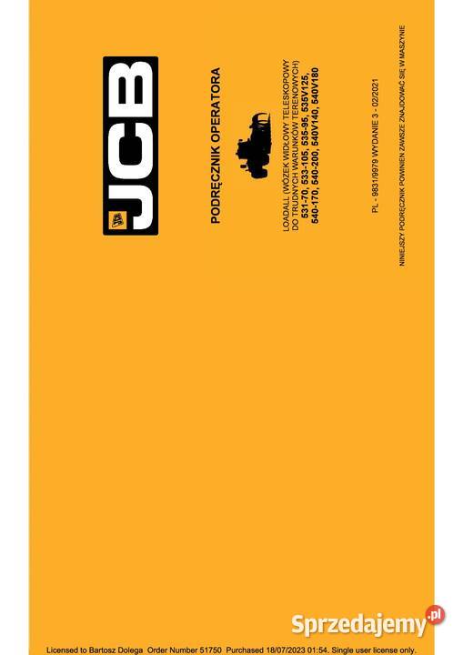 Instrukcja Obsługi DTR ładowarki teleskopowej Kraków