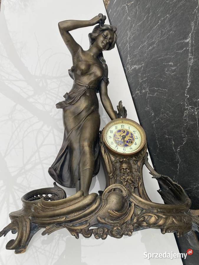 Mosiężny zegar kominkowy