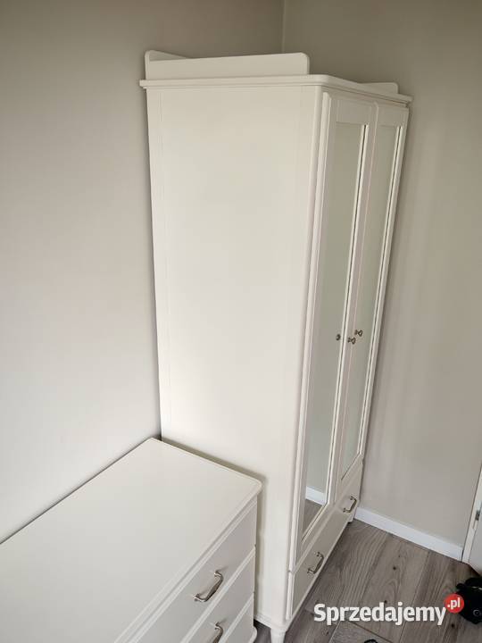 Szafa Ikea Tyssedal biała z lustrem i szufladą Gorzów Wielkopolski