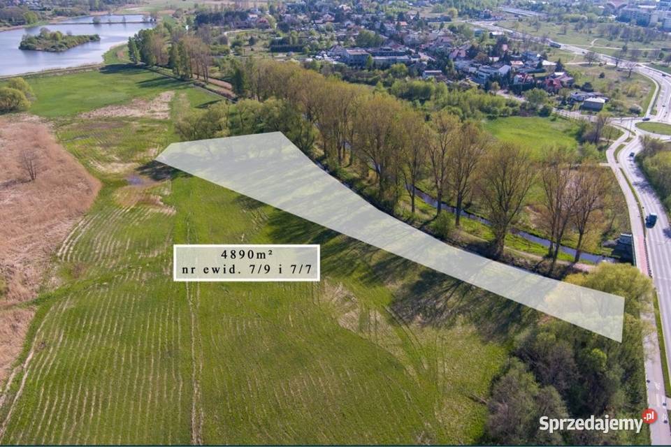 Działka rzece centrum miasta możliwe inwestycje 4890m2 łódzkie Ozorków