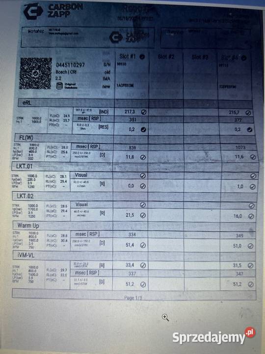 SPRZEDAM WTRYSKI 2 0445110297 CITROEN PEUGEOT 16 osobowe Gdańsk