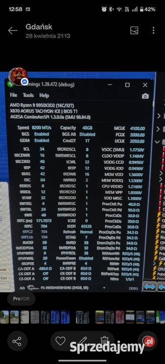 Gigabyte X870 AORUS TACHYON ICE Płyty główne Gdańsk