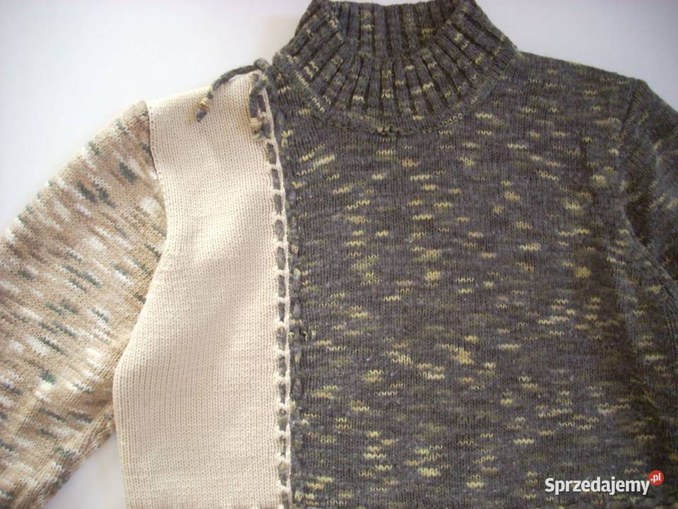 Sweter półgolf Melanż vintage 36 38