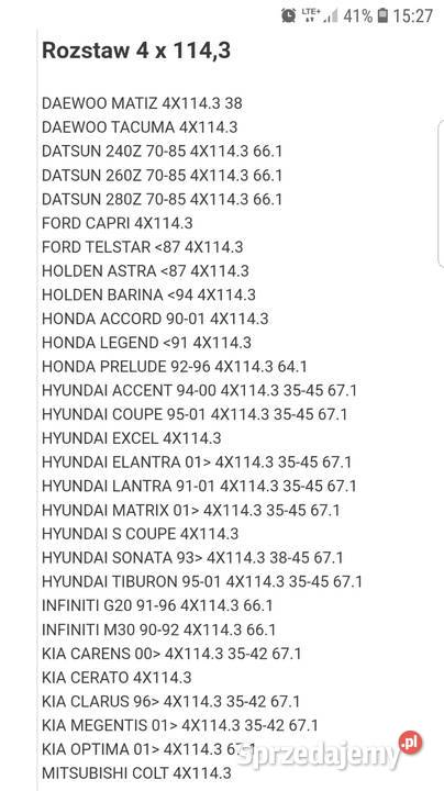 Sprzedam komplet alufelgi czarne volvo Kia