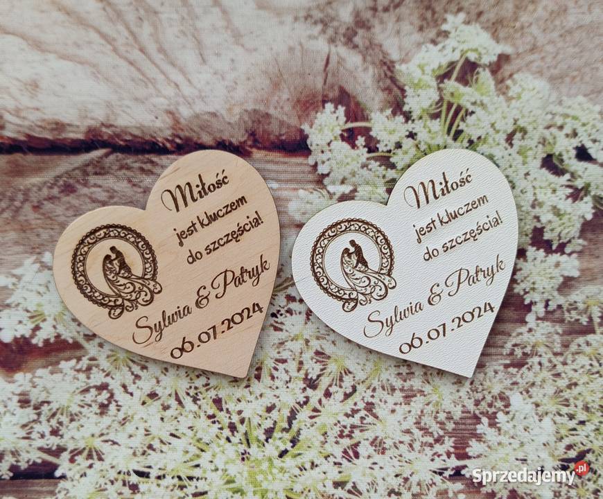 Magnes ślubny z Parą Młodą zestaw 10 Bełchatów sprzedam