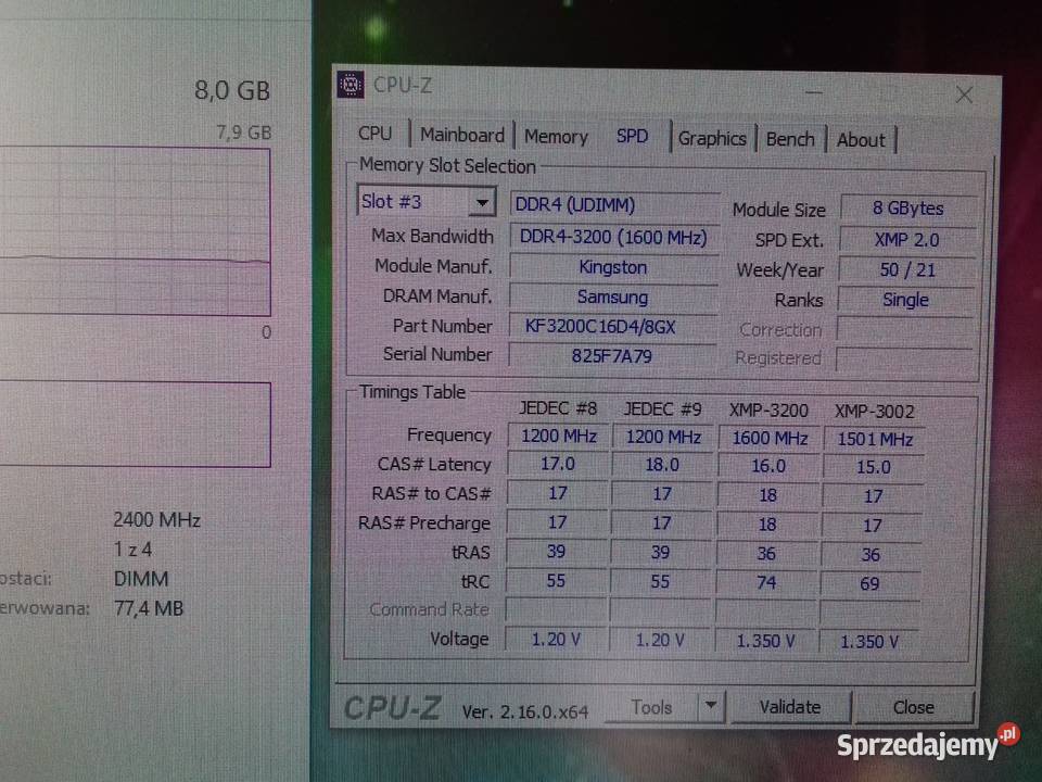 Kingston Fury Beast DDR4 8GB sprawna 3200MHz Pamięci Bydgoszcz
