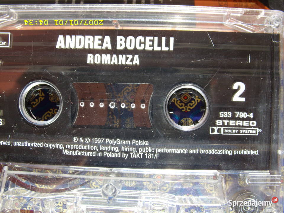 Kaseta Andrea BoceliRomanza Wołów