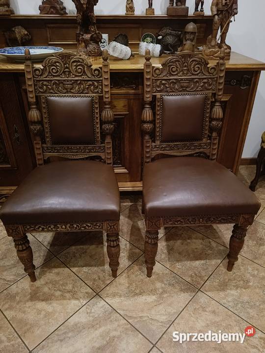 Antyczne krzesła neorenesansowe Lipno