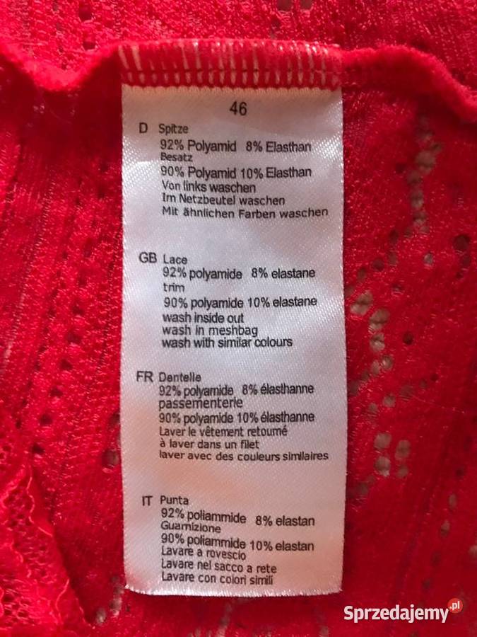 Damska bluzeczka koronkowa czerwona r 46 Zbąszynek