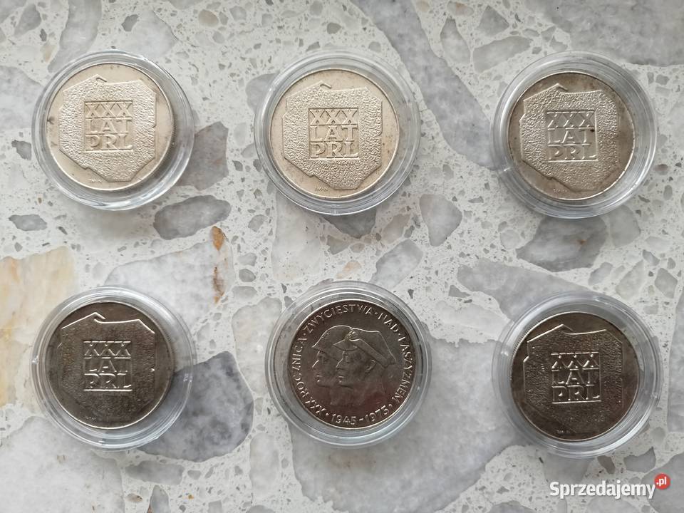 Srebrne monety PRL mapki Rzeszów sprzedam