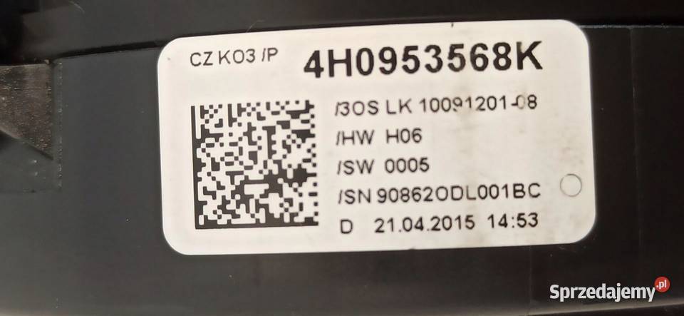 AUDI A7 MANETKI TAŚMA 4H0953568K 4G8953502A sprzedam