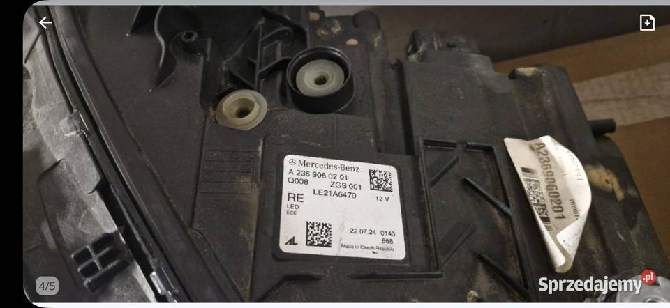 MERCEDESBENZ CLE Reflektor A23690602012369063301 osobowe mazowieckie Grodzisk Mazowiecki