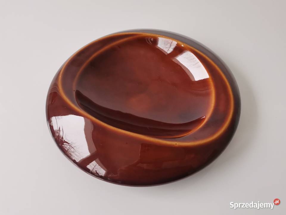 Stara duża patera popielniczka Oko porcelit Katowice