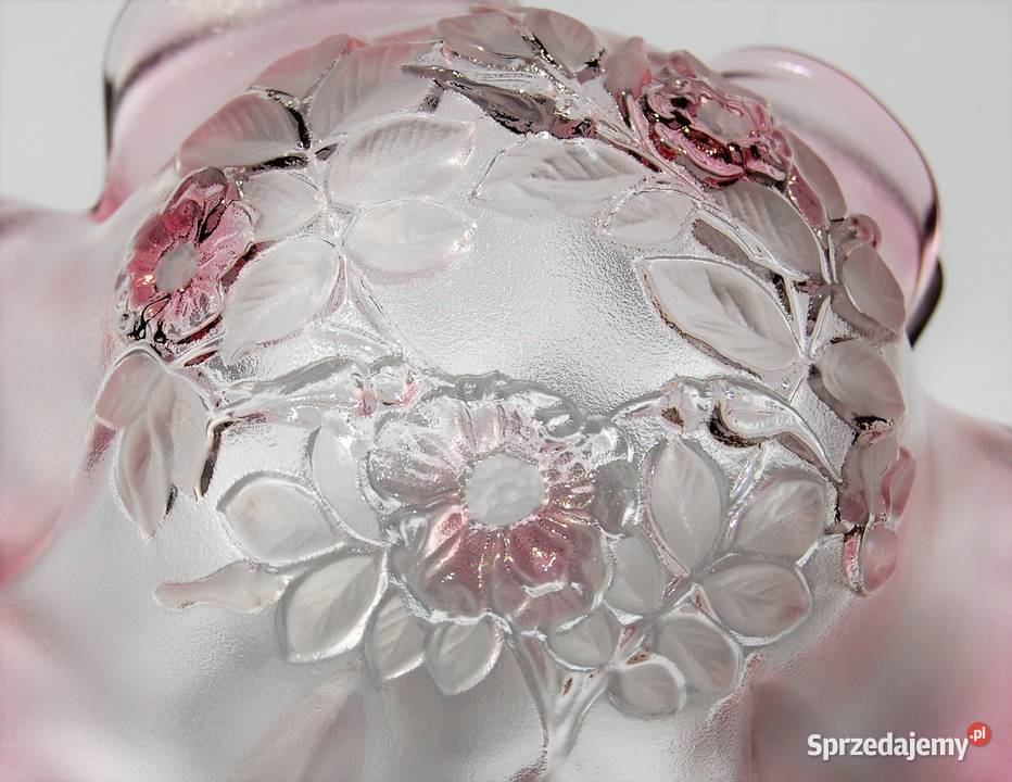 Walther Glas Rosella miska kwiat róża szkło lubelskie