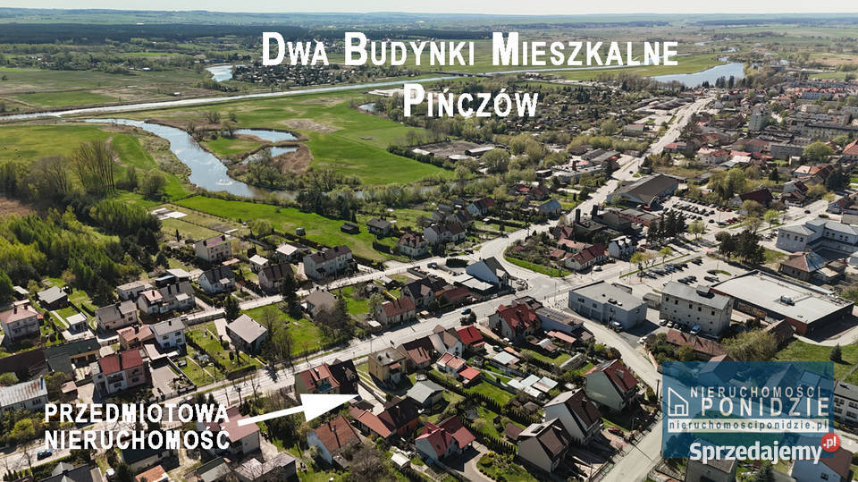 Dwa niezależne budynki mieszkalne Pińczów Sprzedaż świętokrzyskie