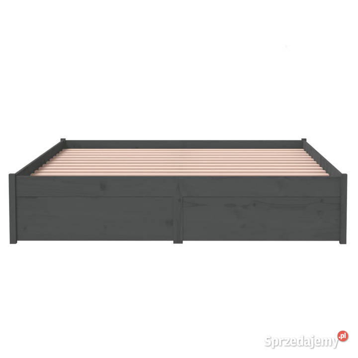 Rama łóżka szara lite drewno 140 x 200 WM814951 Warszawa sprzedam