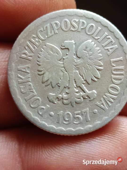 Sprzedam monete 1 zloty 1957 lekka skrętka