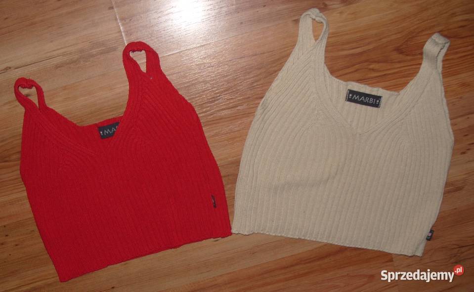 2 krótkie bluzeczkiSweterki na ramiączkach