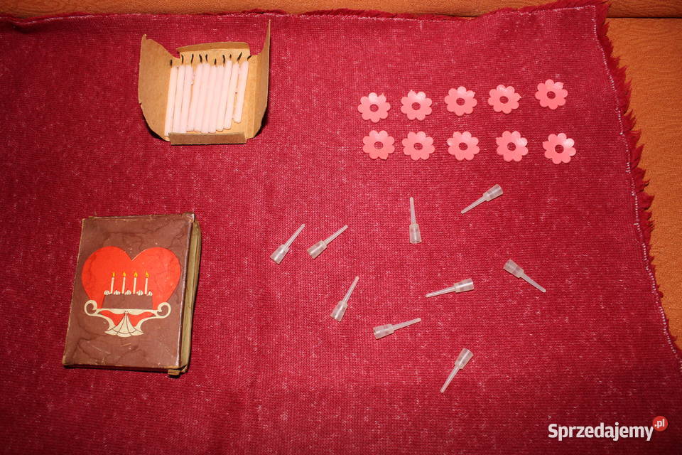 Świeczki tortowe z lichtarzykami PRL Chorzów