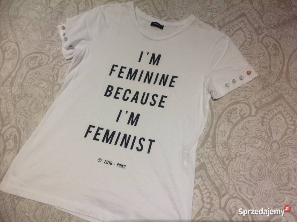 Koszulka Damska PINKO S Biała Kamienie sprzedam