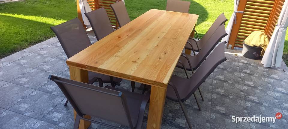 meble ogrodowe stół 250x90x6 krzesła 8 Błotnica Strzelecka sprzedam