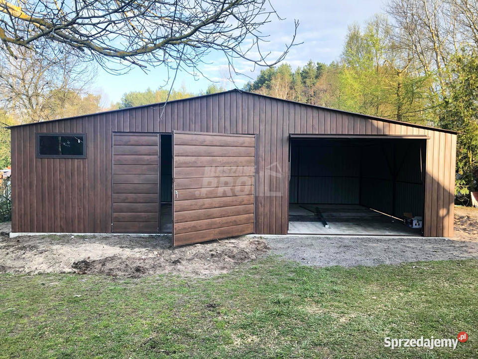 Garaz blaszany 9x6 2x Brama Drzwi okno Grudziądz