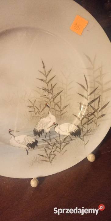 Talerzyk z bocianami ręcznie namalowane Gdańsk