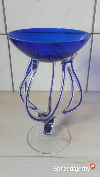 Szklana meduza Szkło artystyczne Józefina Krosno Małkinia Górna