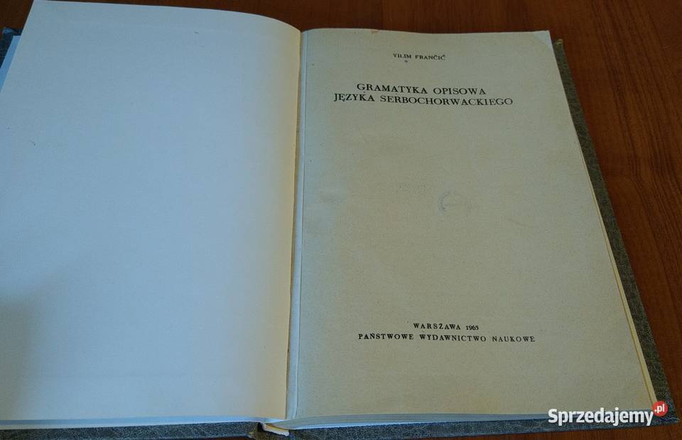 Gramatyka opisowa języka serbochorwackiego Vilim filologie, językoznawstwo Gdańsk