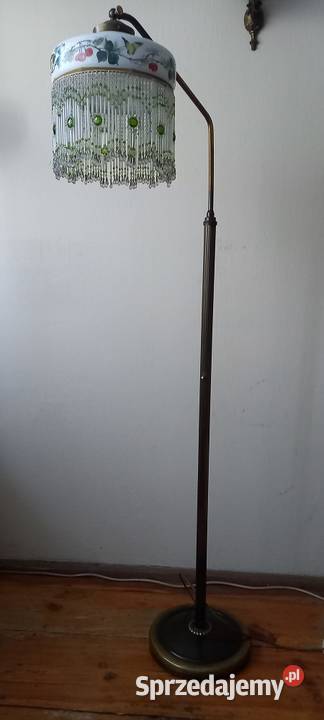 Secesyjna lampa z ruchomym ramieniem porcelanowy Skierniewice