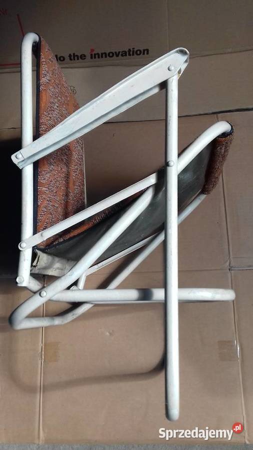 Krzesło plażowe balkonowe ogrodowe leżak rybacki