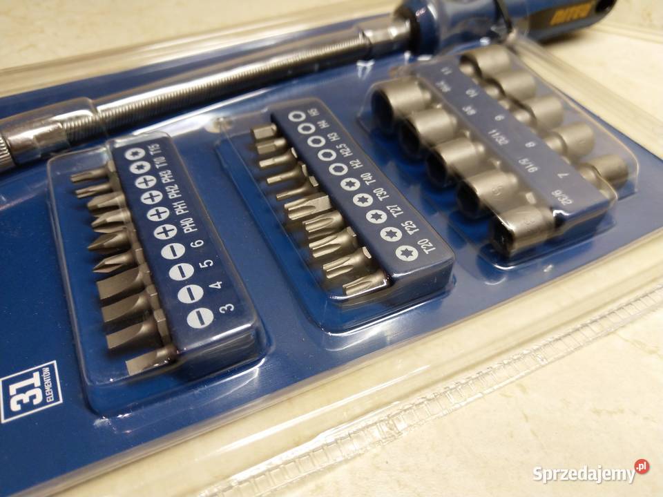 NAJTANIEJ Wkrętak z Elastycznym Grotem 31el Bity Zabrze sprzedam