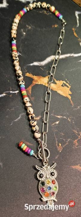 Zestaw naszyjnik i bransoletka kamienie Siedlce