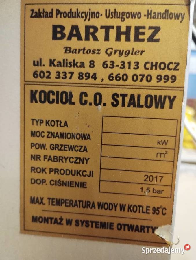 piec co z podajnikiem na ekogroszek Guzice