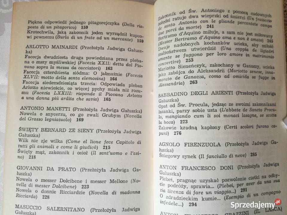 Dawna nowela włoskazbiór opowiadań Jadwiga Łódź