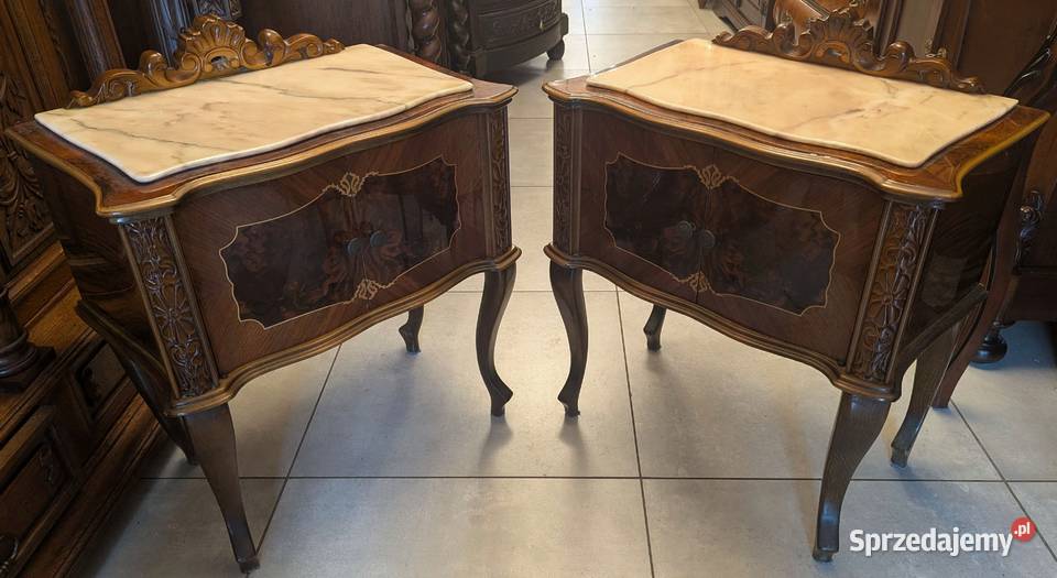 piękne włoskie intarsjowane szafki sklep