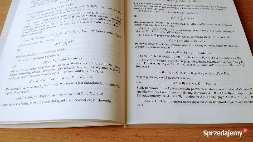 Analiza rzeczywista i zespolona Walter Rudin Gdańsk