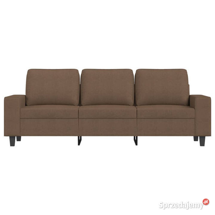 Sofa 3osobowa brązowa 180 tapicerowana tkaniną Warszawa sprzedam