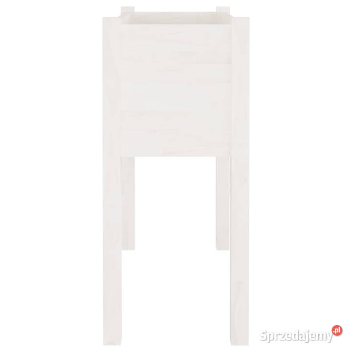 Donice ogrodowe 2 białe 70x31x70 drewno sosnowe Warszawa