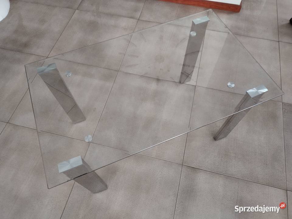 Stolik szklany prostokąt nogi chrom kujawsko-pomorskie Bydgoszcz