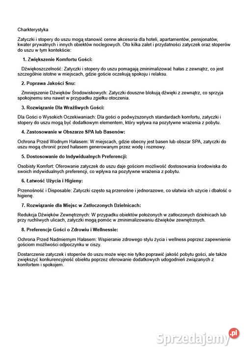 Zatyczki stopery do uszu ECO 100 par 200