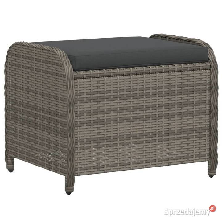 vidaXL Stołek ogrodowy z poduszką szary 58x46x46 Warszawa sprzedam