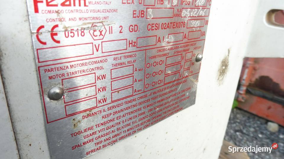 SILNIK ELEKTRYCZNY 70KW WŁĄCZNIK STEROWANIE