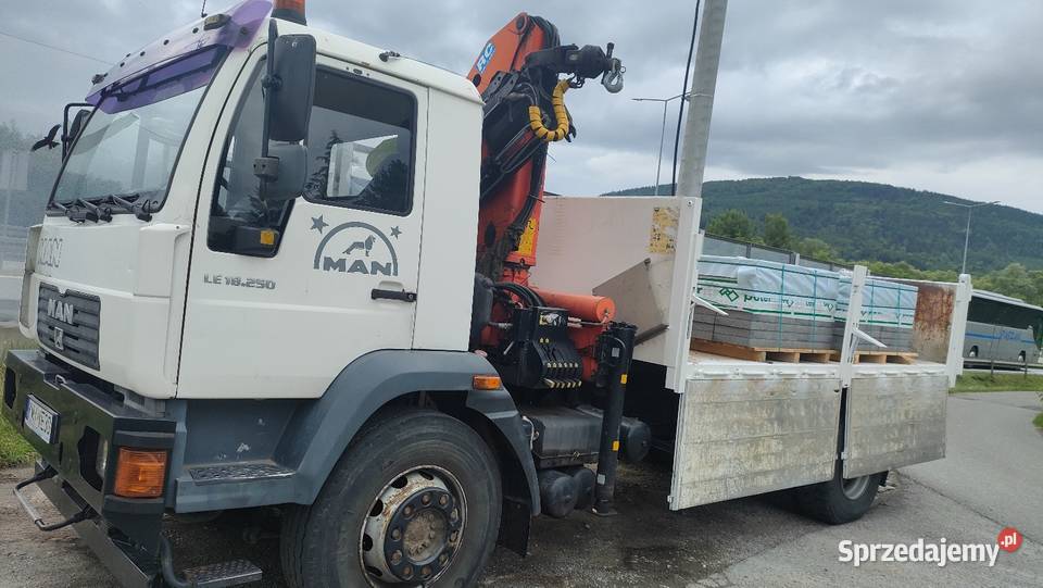 Man LE 18250 hds palfinger żuraw dźwig wywrotka 11111cm3 Myślenice