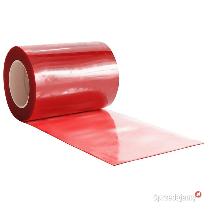 Kurtyna paskowa czerwona 300 mm x 26 mm 25 m PVC mazowieckie