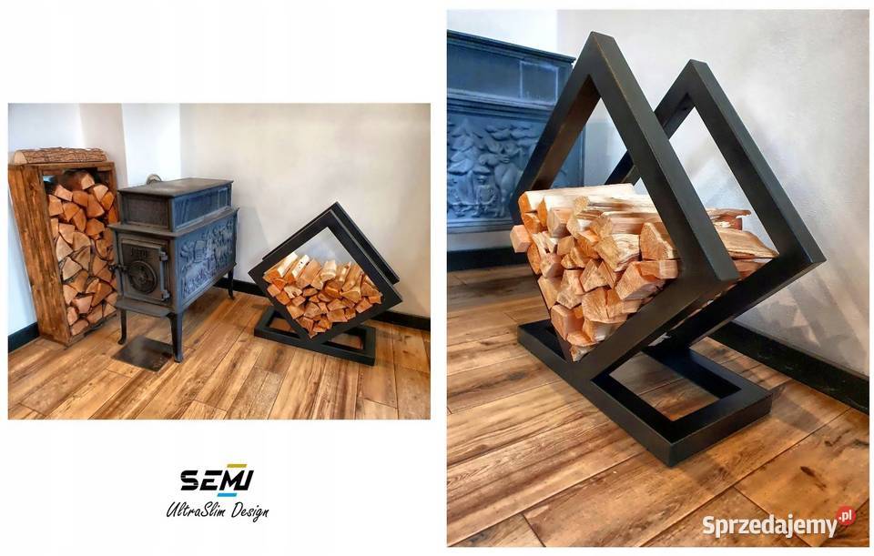 Stojak na drewno kominkowe do kominka polana Jeżowe