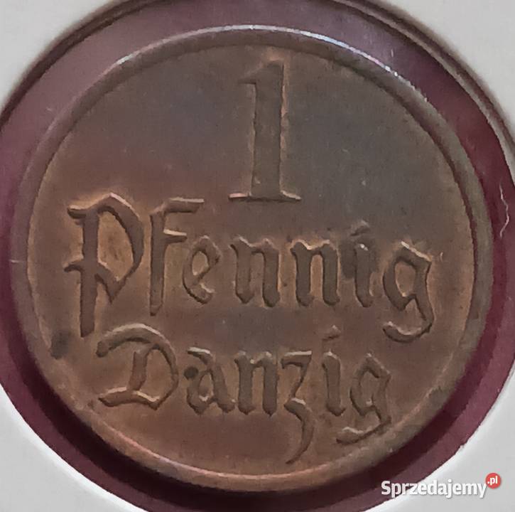 1 Fenig Wolne Miasto Gdańsk 1937 r 2 mennicze Konin sprzedam