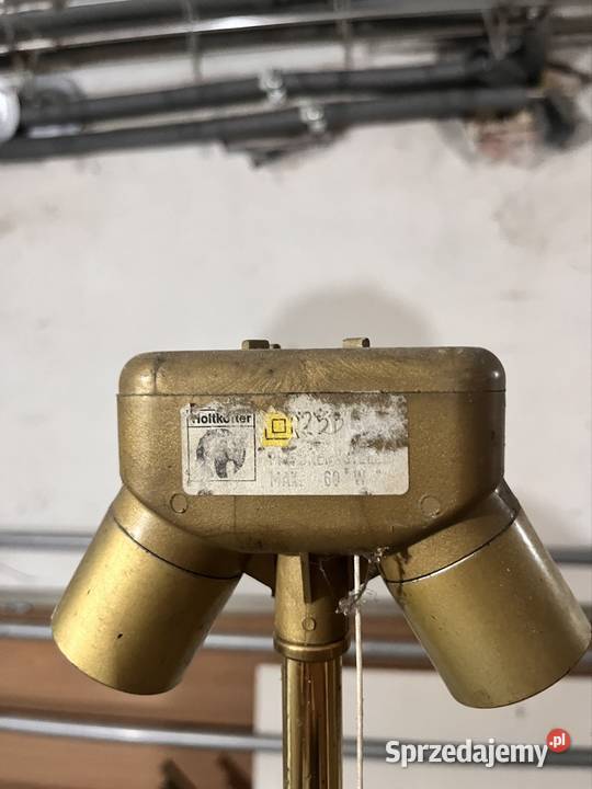 mosiężna lampa podłogowa Holtktter Leuchten w Antyki Zgorzelec